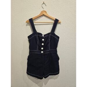 Nicole miller black denim  Romper sz Medium